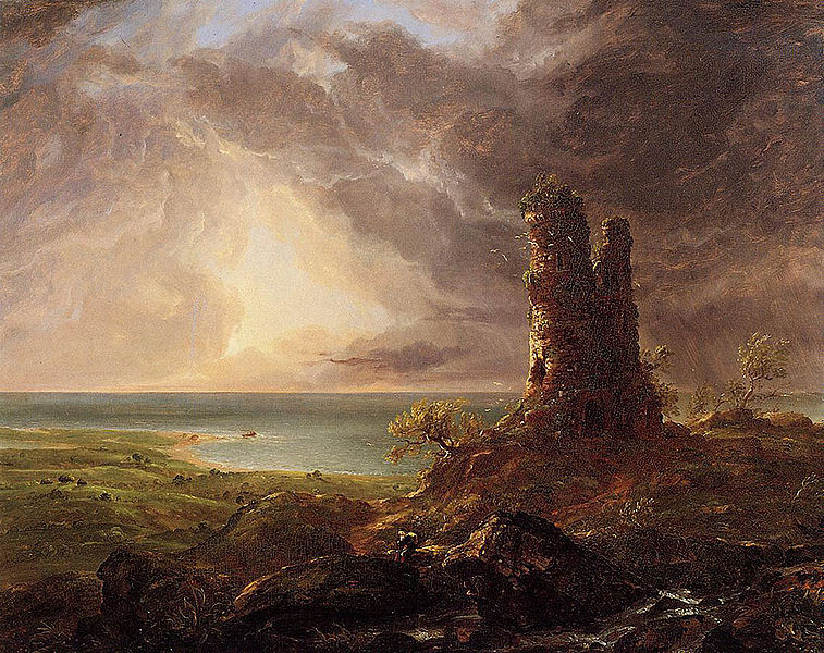 Romantic Landscape with Ruined Tower